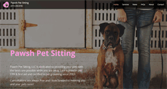Desktop Screenshot of pawshpetsitting.com