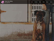 Tablet Screenshot of pawshpetsitting.com